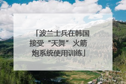 波兰士兵在韩国接受“天舞”火箭炮系统使用训练